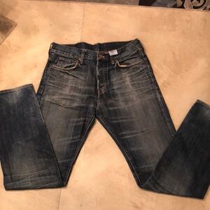 Men’s H&M 31W/32L straight reg waist jeans. Button fly Faded fabric soft denim